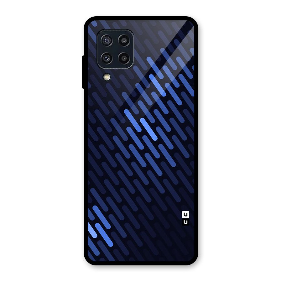 Pipe Shades Pattern Printed Glass Back Case for Galaxy M32