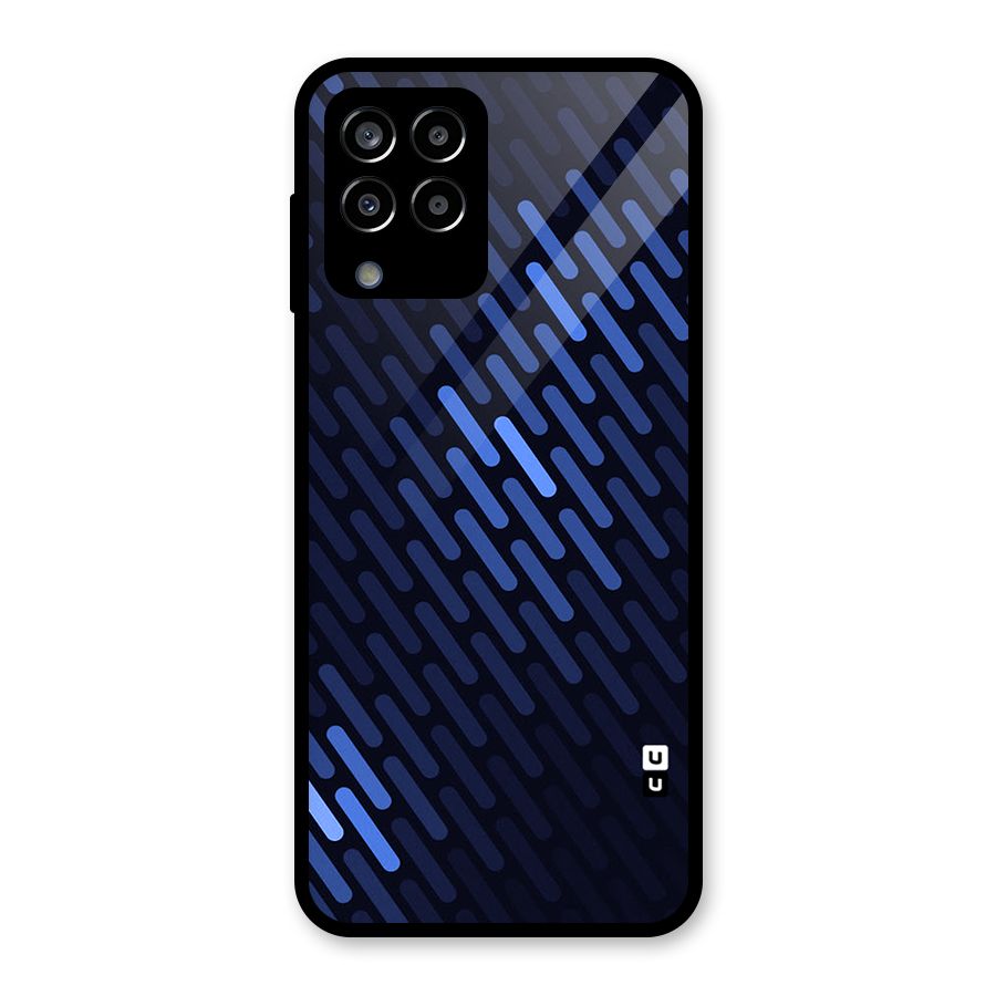 Pipe Shades Pattern Printed Glass Back Case for Galaxy M33