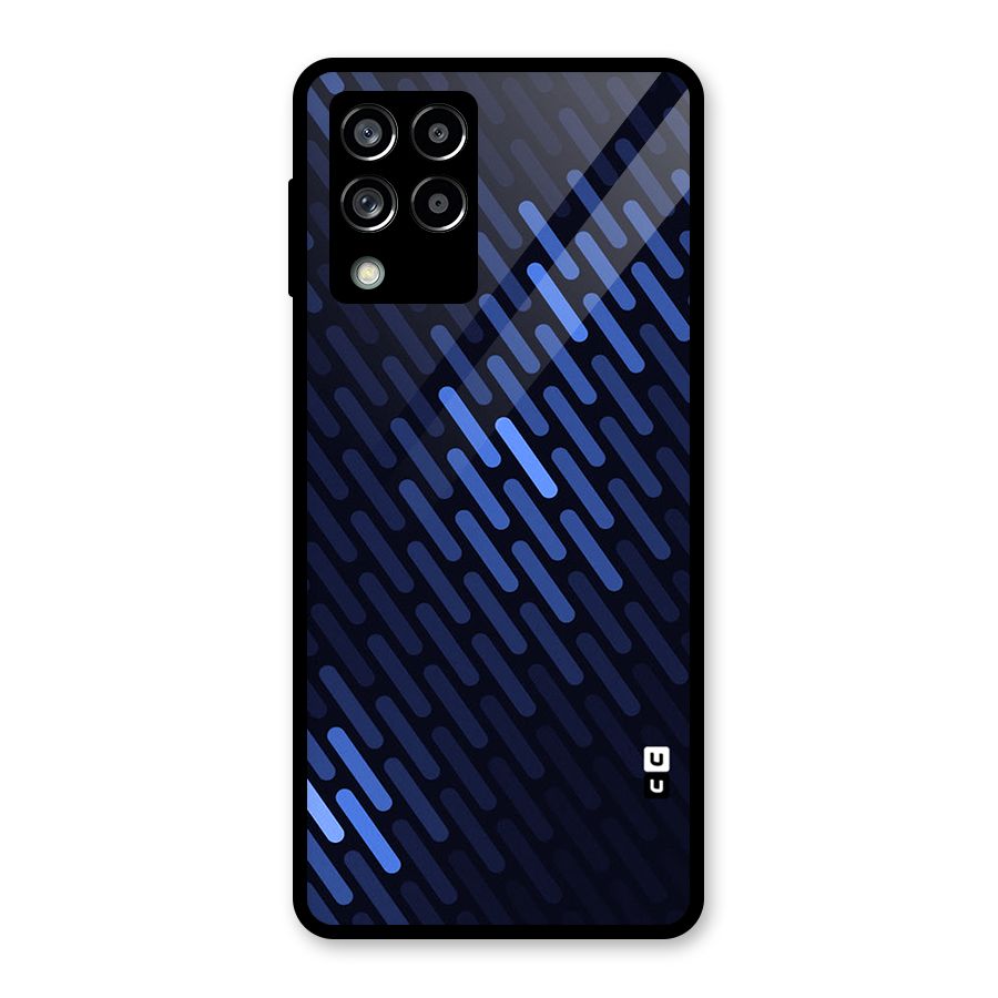 Pipe Shades Pattern Printed Glass Back Case for Galaxy M53 5G