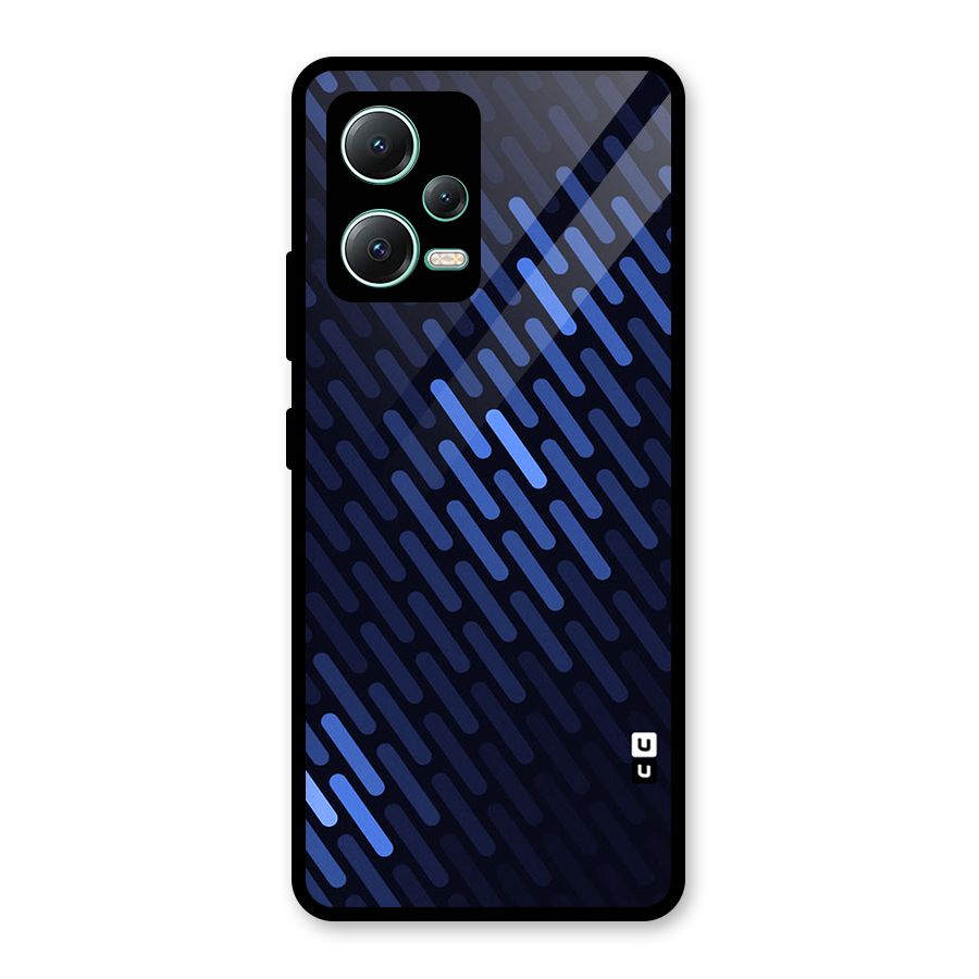 Pipe Shades Pattern Printed Glass Back Case for Redmi Note 12 5G