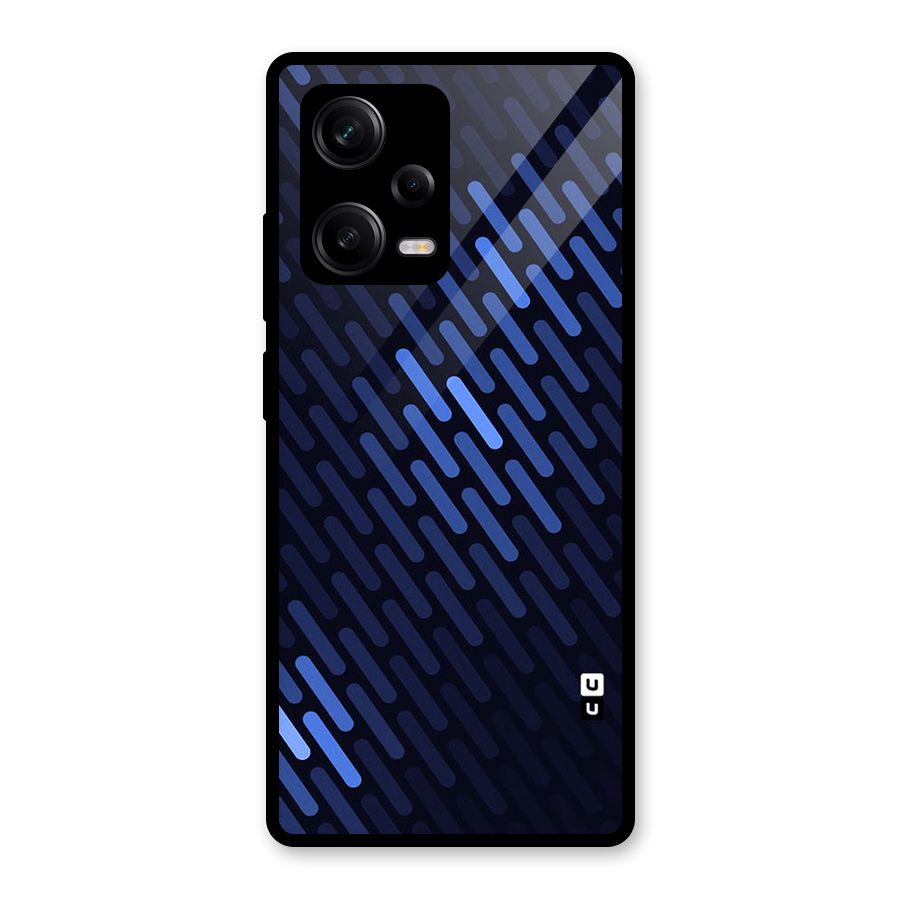 Pipe Shades Pattern Printed Glass Back Case for Redmi Note 12 Pro