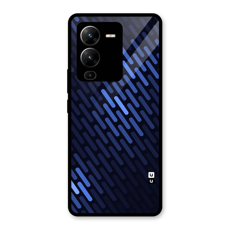 Pipe Shades Pattern Printed Glass Back Case for Vivo V25 Pro