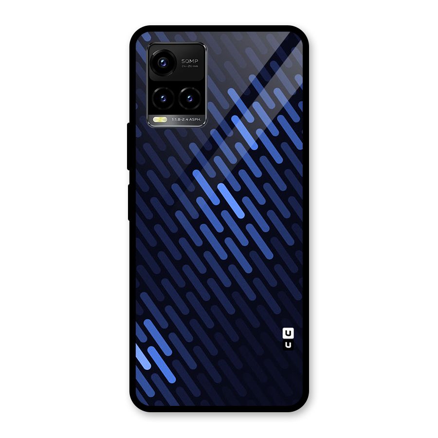 Pipe Shades Pattern Printed Glass Back Case for Vivo Y21A