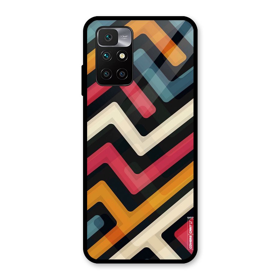 Pipelines Glass Back Case for Redmi 10 Prime