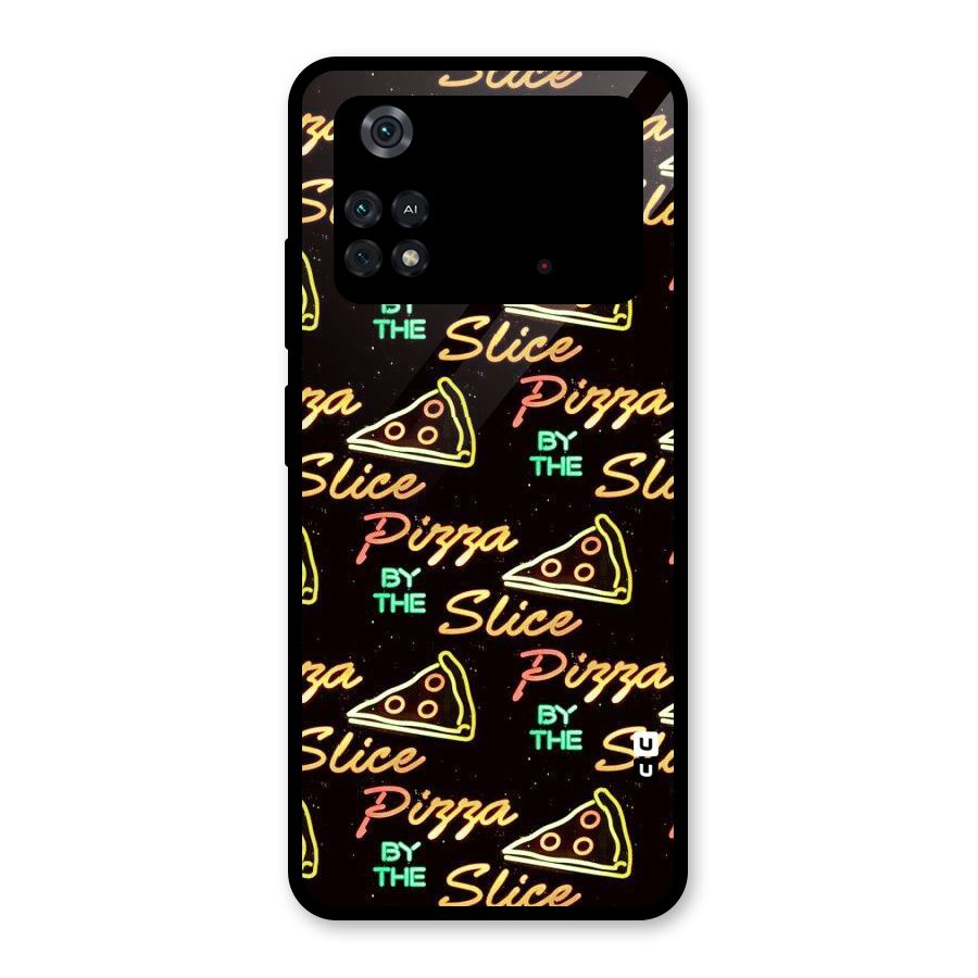Pizza By Slice Glass Back Case for Poco M4 Pro 4G