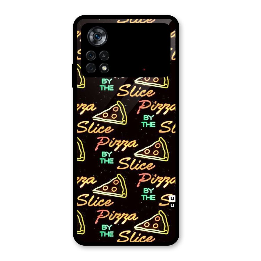 Pizza By Slice Glass Back Case for Poco X4 Pro 5G
