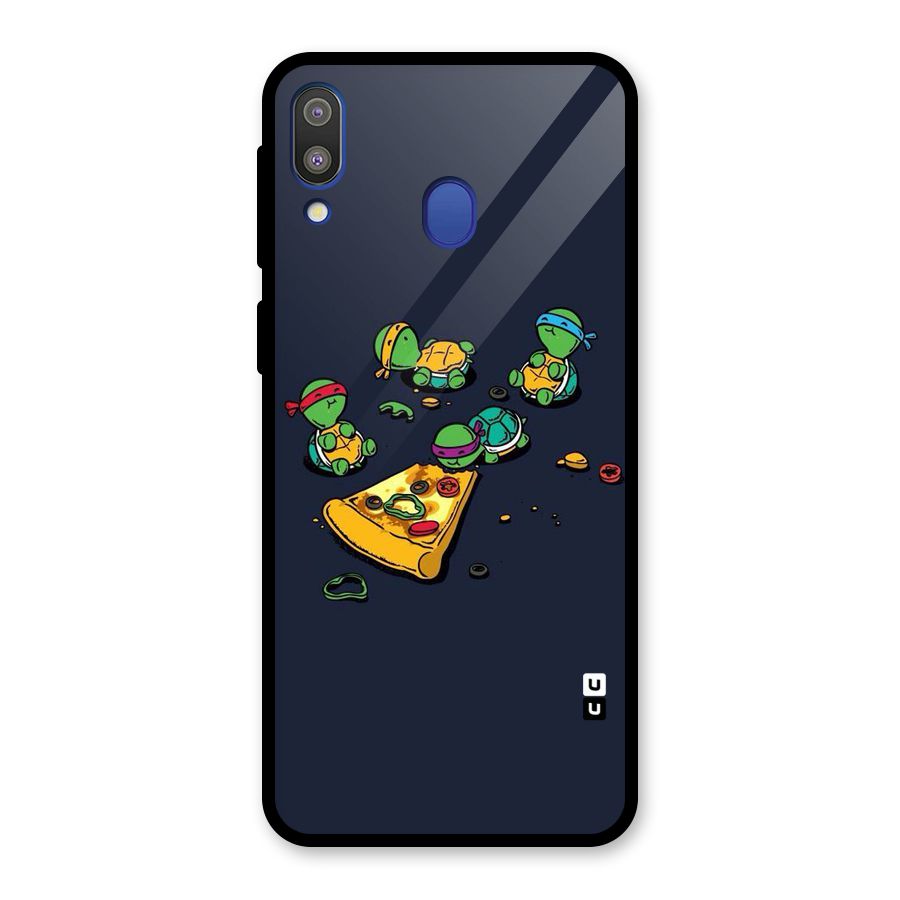 Pizza Overload Glass Back Case for Galaxy M20