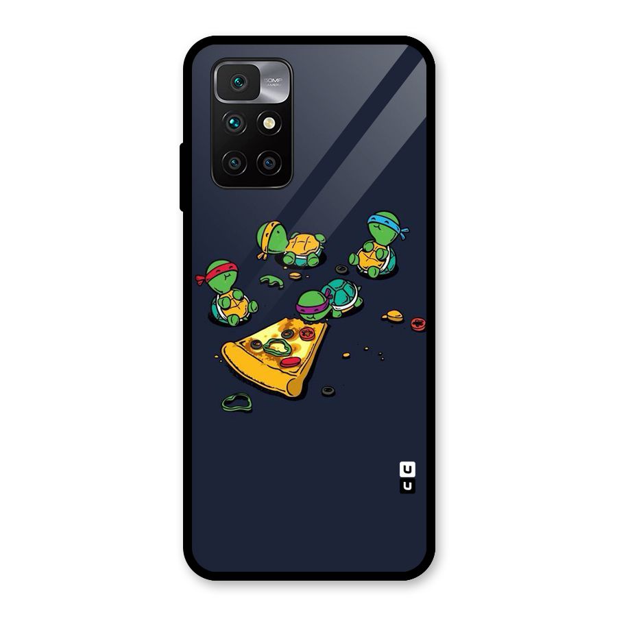 Pizza Overload Glass Back Case for Redmi 10 Prime