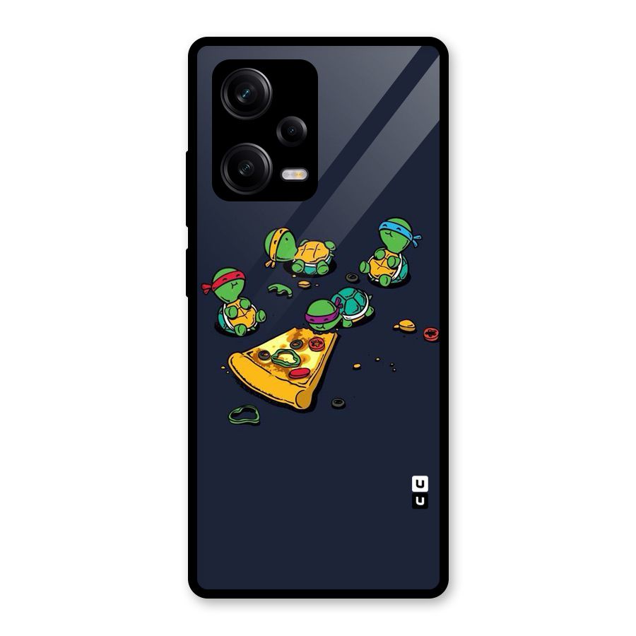 Pizza Overload Glass Back Case for Redmi Note 12 Pro