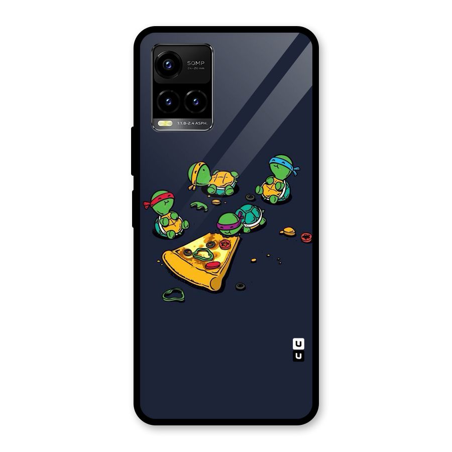 Pizza Overload Glass Back Case for Vivo Y21A