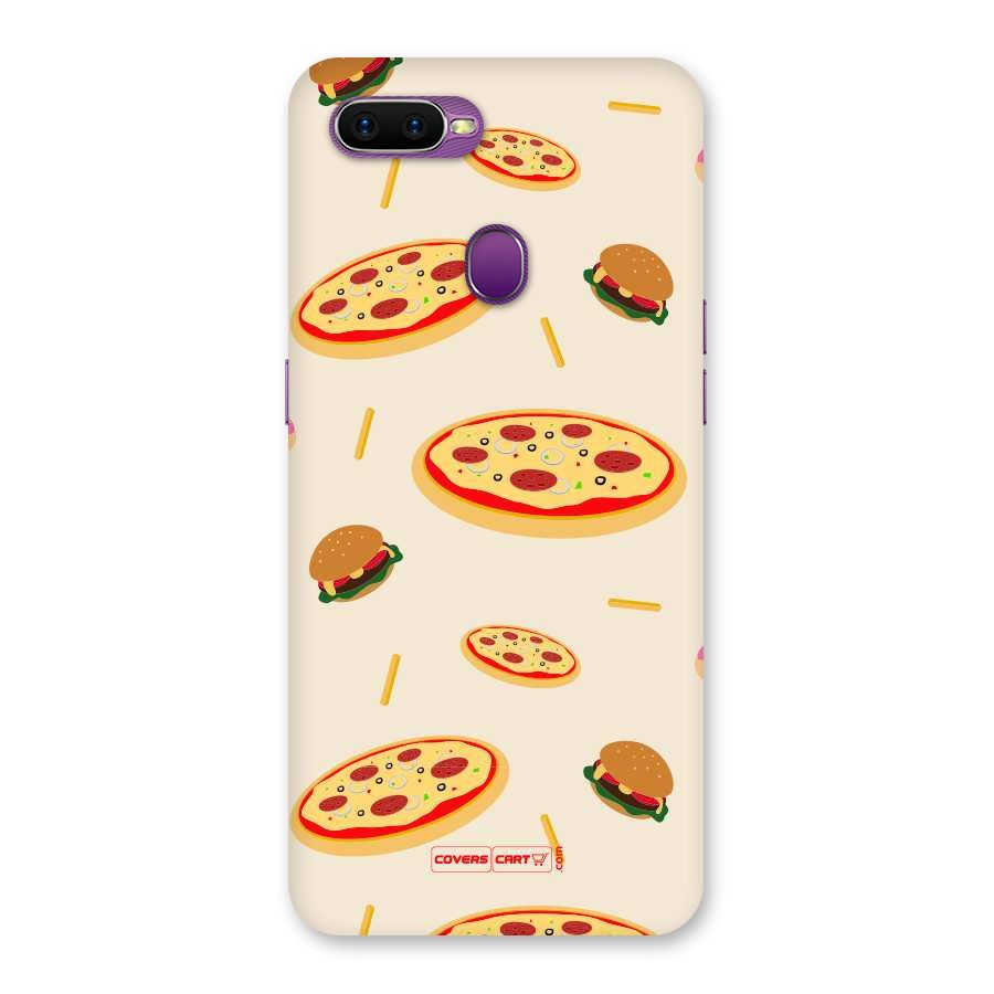 Pizza and Burger Love Back Case for Oppo F9