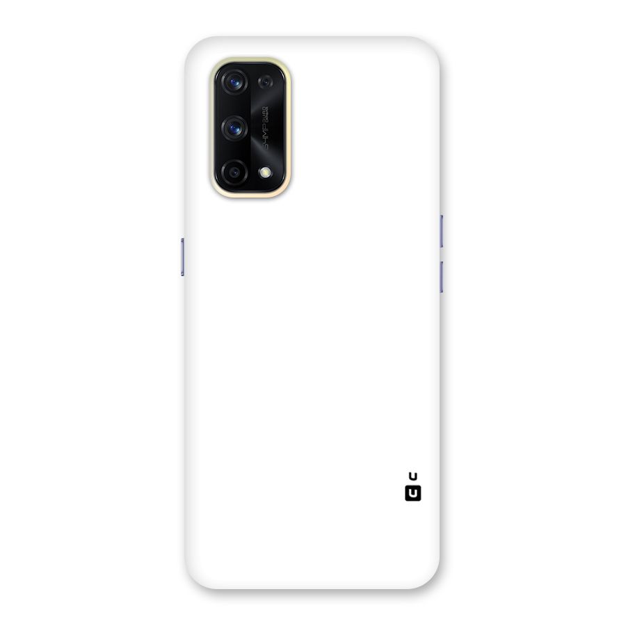 Plain White Glass Back Case for Realme X7 Pro