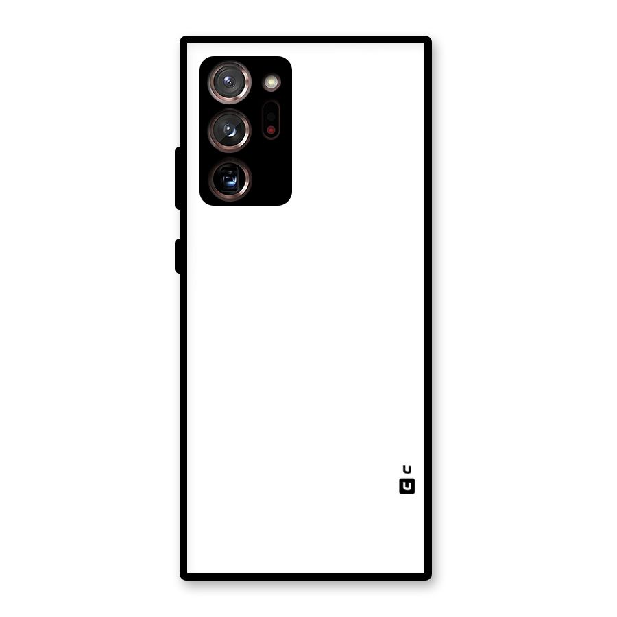 Plain White Glass Back Case for Galaxy Note 20 Ultra 5G