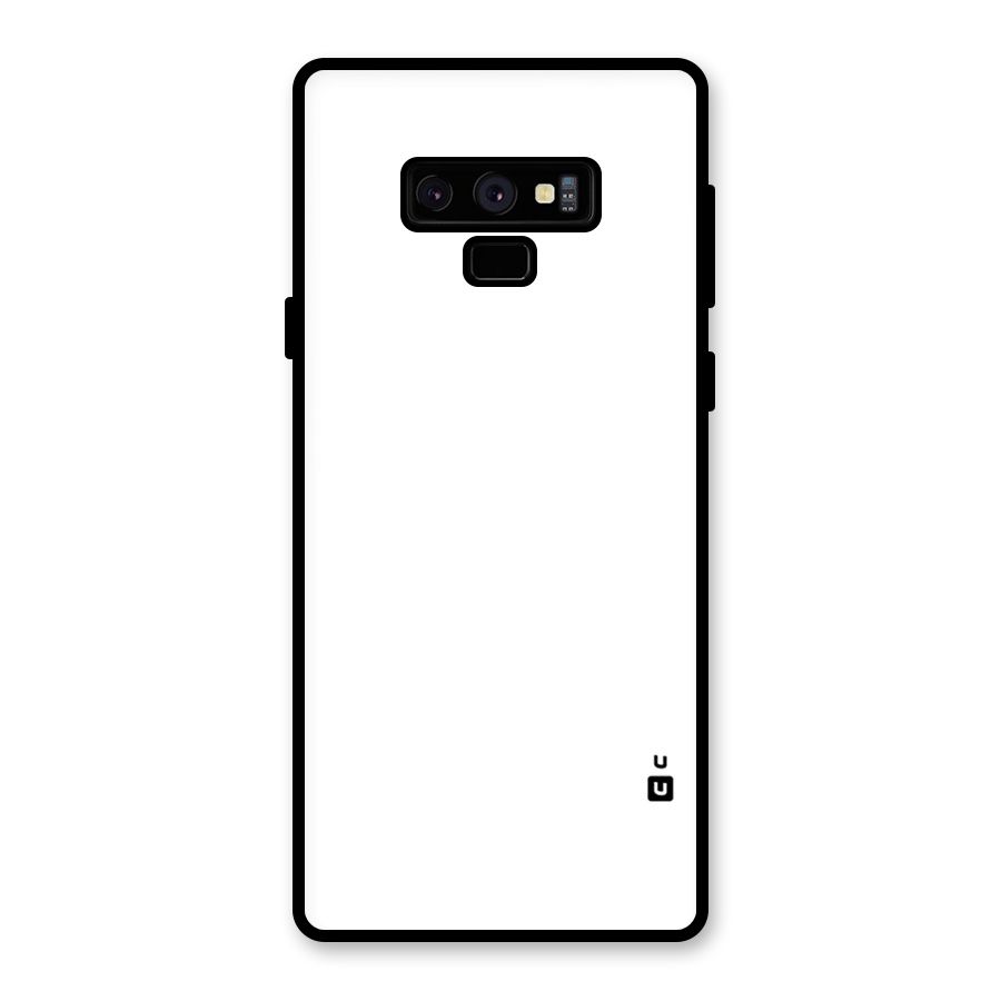 Plain White Glass Back Case for Galaxy Note 9
