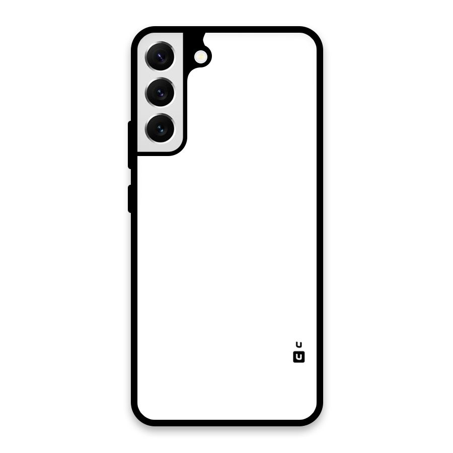 Plain White Glass Back Case for Galaxy S22 Plus 5G