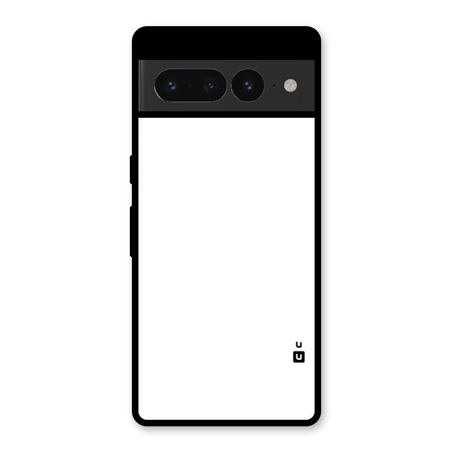 Plain White Glass Back Case for Google Pixel 7 Pro