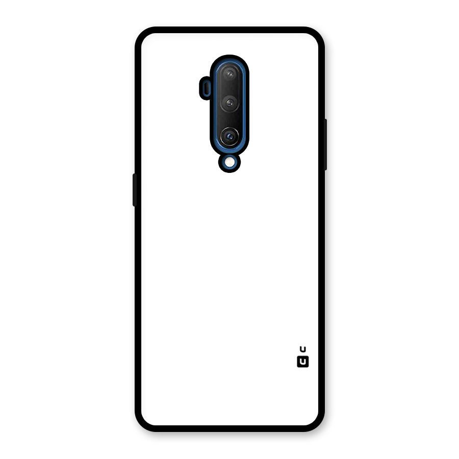 Plain White Glass Back Case for OnePlus 7T Pro
