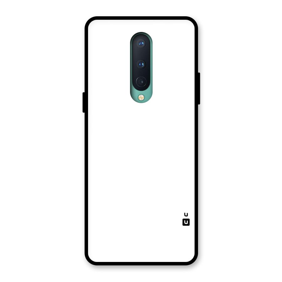 Plain White Glass Back Case for OnePlus 8