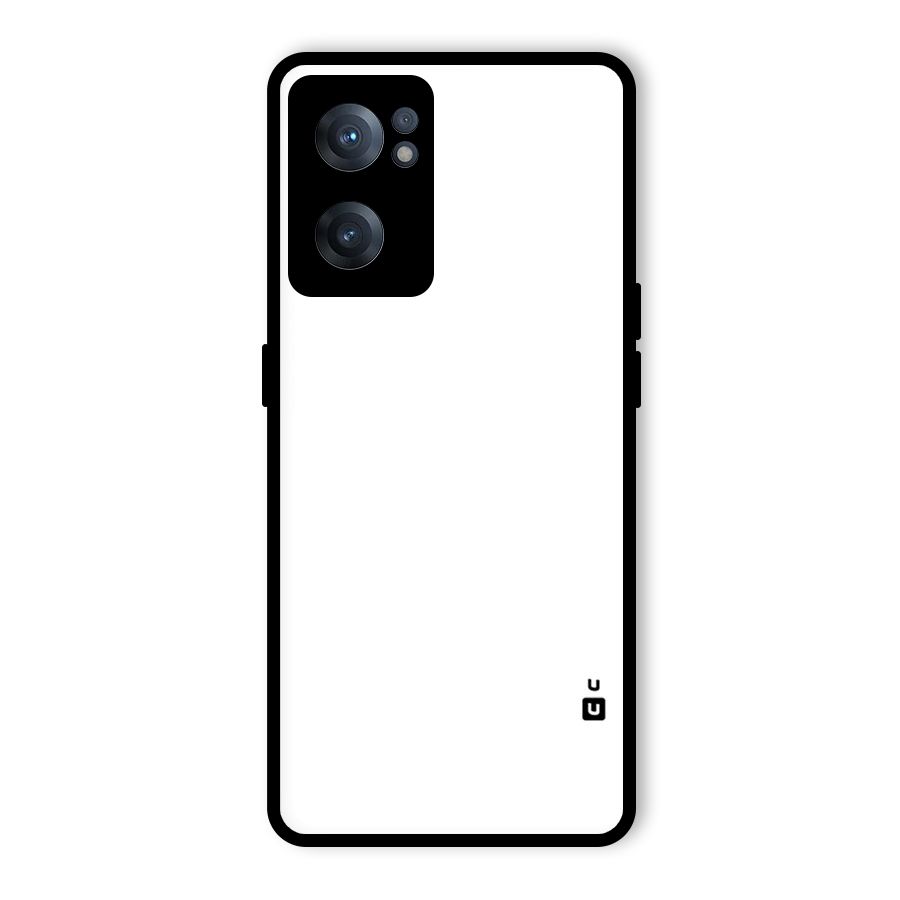 Plain White Glass Back Case for OnePlus Nord CE 2 5G