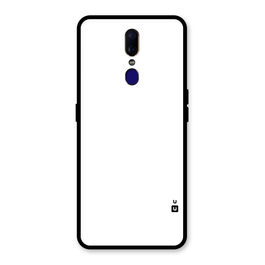 Plain White Glass Back Case for Oppo F11