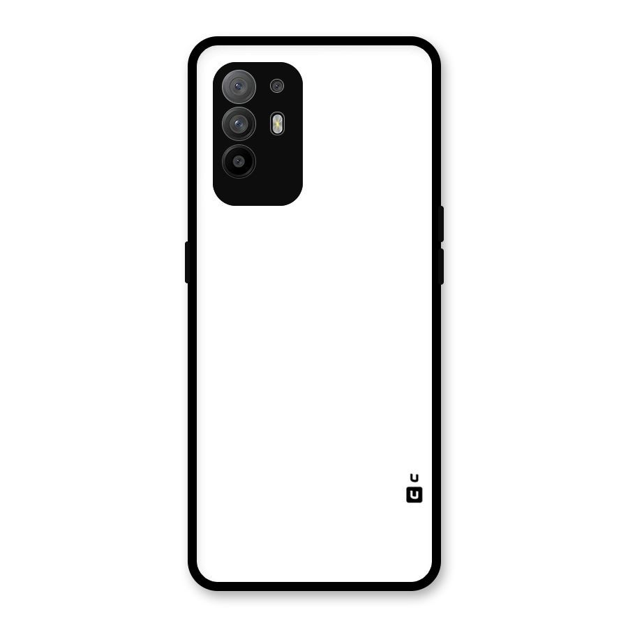 Plain White Glass Back Case for Oppo F19 Pro Plus 5G