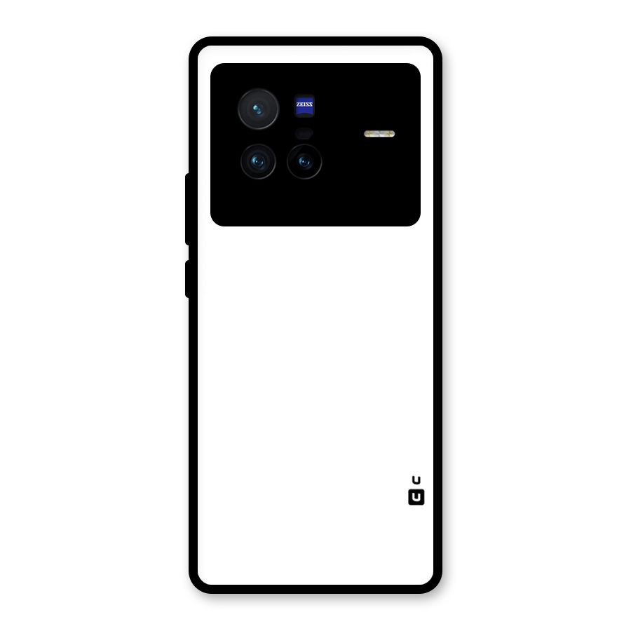 Plain White Glass Back Case for Vivo X80