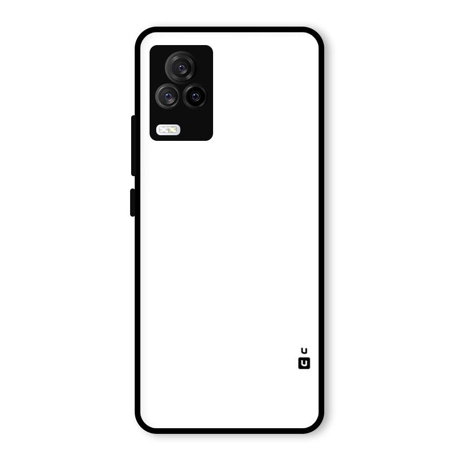 Plain White Glass Back Case for Vivo iQOO 7 Legend 5G