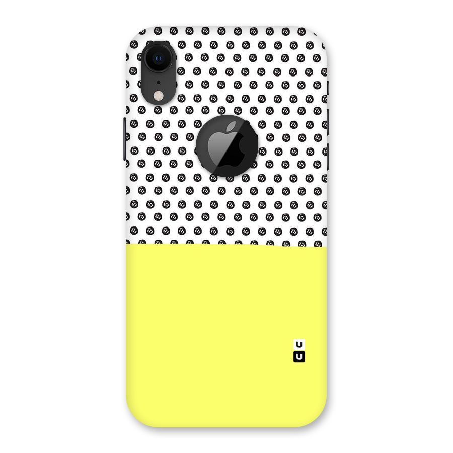 Plain and Pattern Back Case for iPhone XR Logo Cut