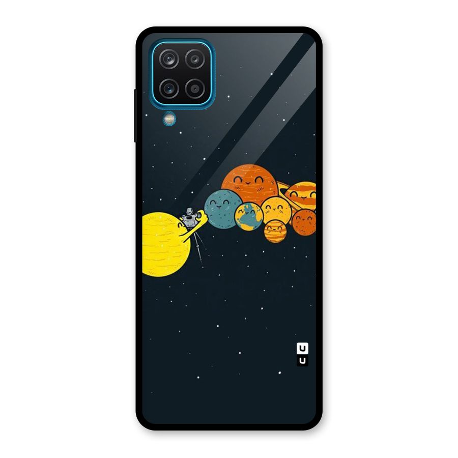 Planet Family Glass Back Case for Galaxy A12
