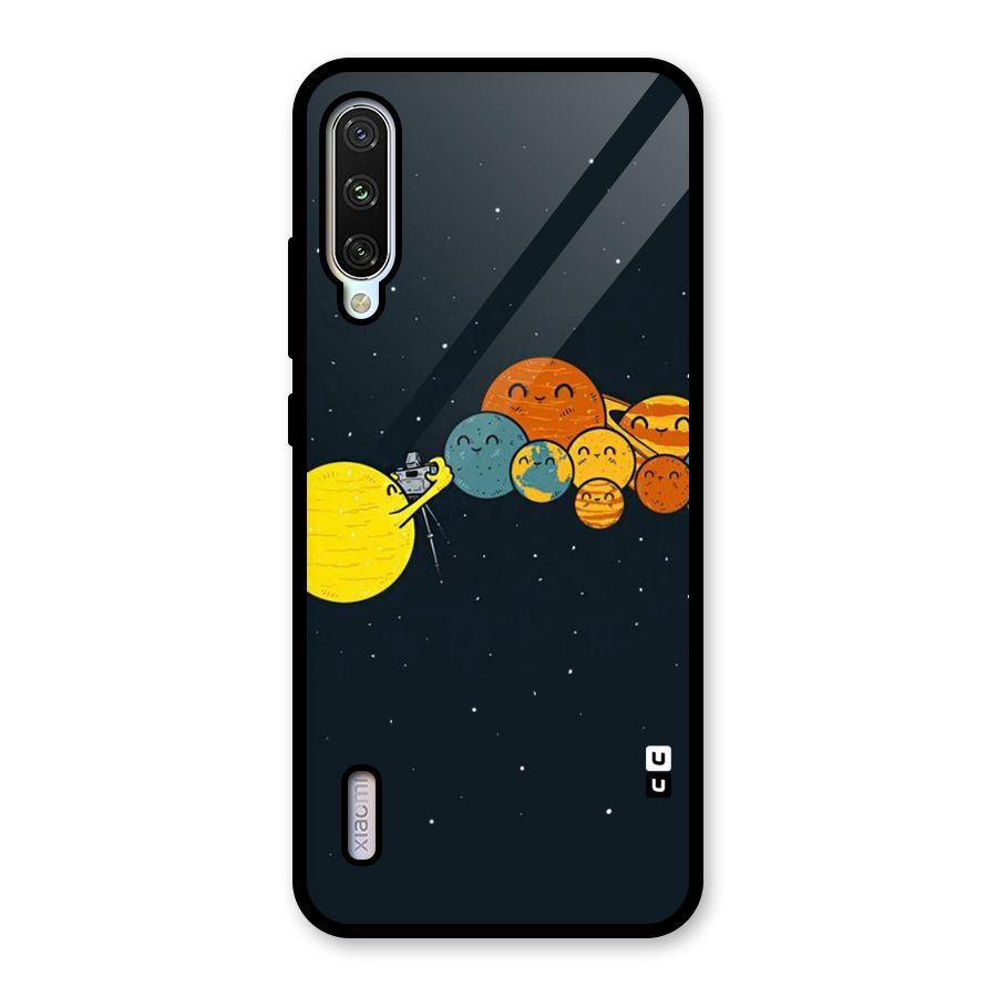 Planet Family Glass Back Case for Mi A3