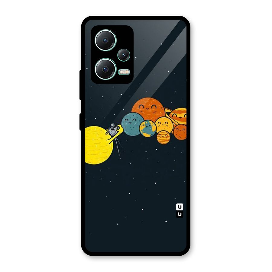 Planet Family Glass Back Case for Redmi Note 12 5G