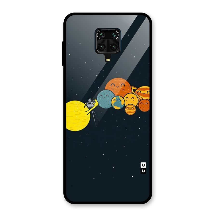 Planet Family Glass Back Case for Redmi Note 9 Pro