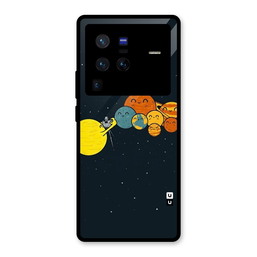 Planet Family Glass Back Case for Vivo X80 Pro