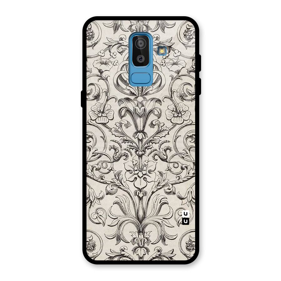 Pleasing Artsy Design Glass Back Case for Galaxy J8