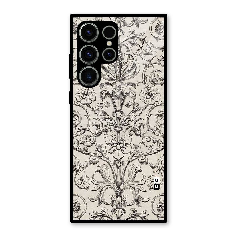 Pleasing Artsy Design Glass Back Case for Galaxy S23 Ultra