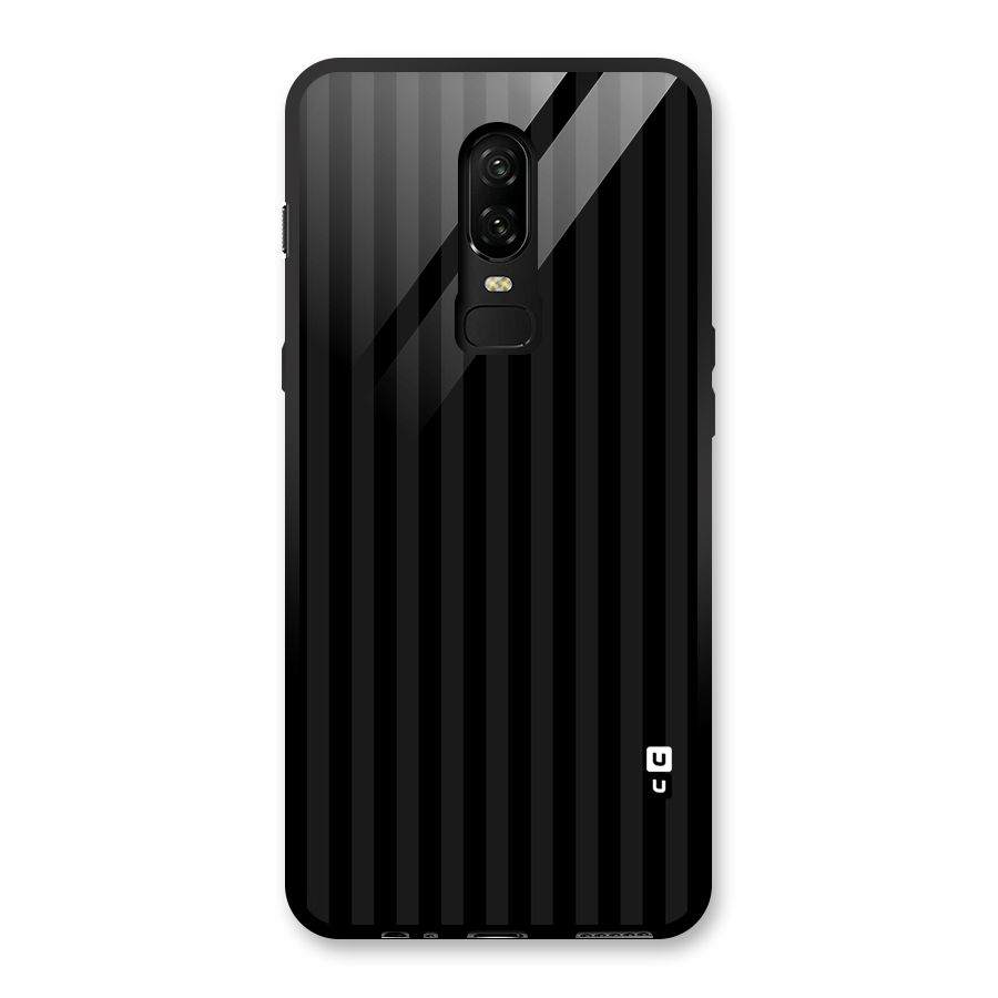 Pleasing Dark Stripes Glass Back Case for OnePlus 6