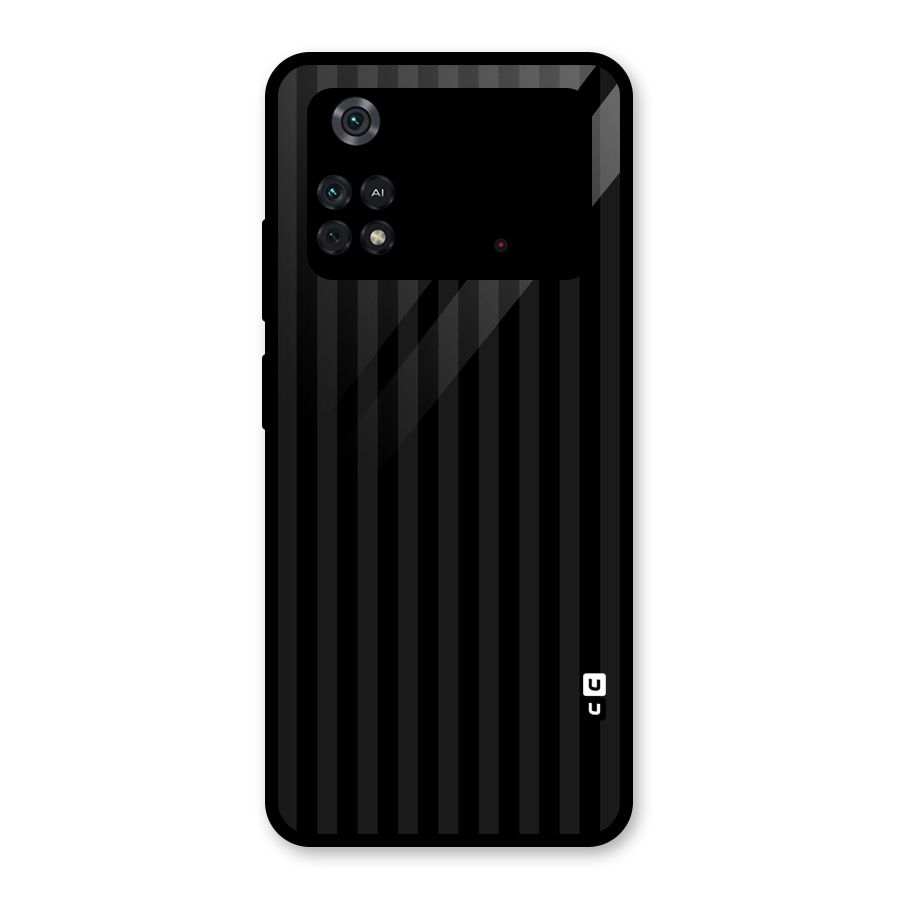 Pleasing Dark Stripes Glass Back Case for Poco M4 Pro 4G