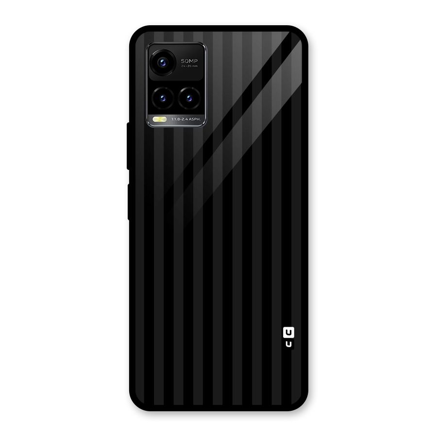 Pleasing Dark Stripes Glass Back Case for Vivo Y21A