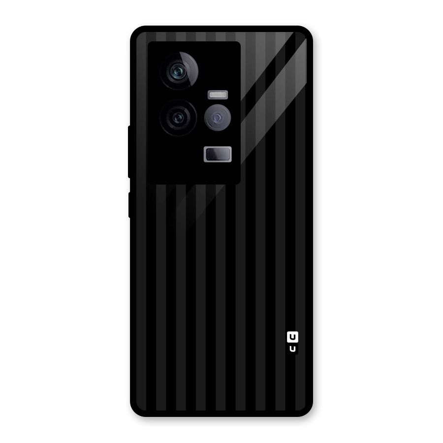 Pleasing Dark Stripes Glass Back Case for Vivo iQOO 11 5G