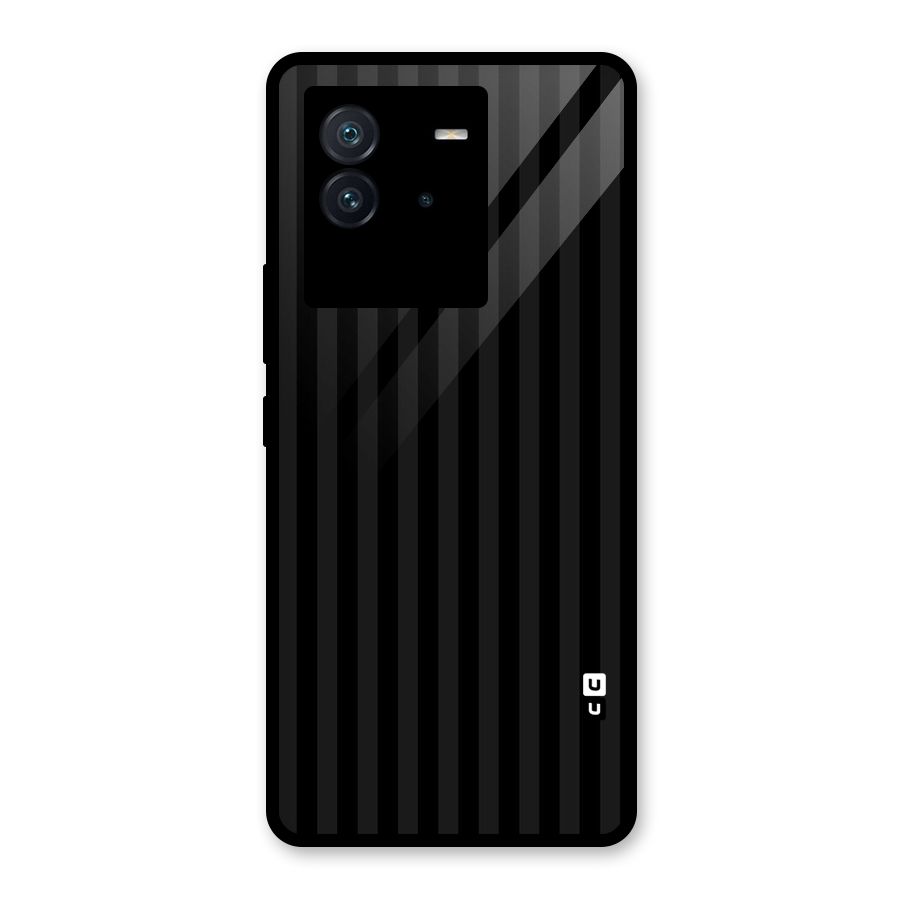 Pleasing Dark Stripes Glass Back Case for Vivo iQOO Neo 6 5G