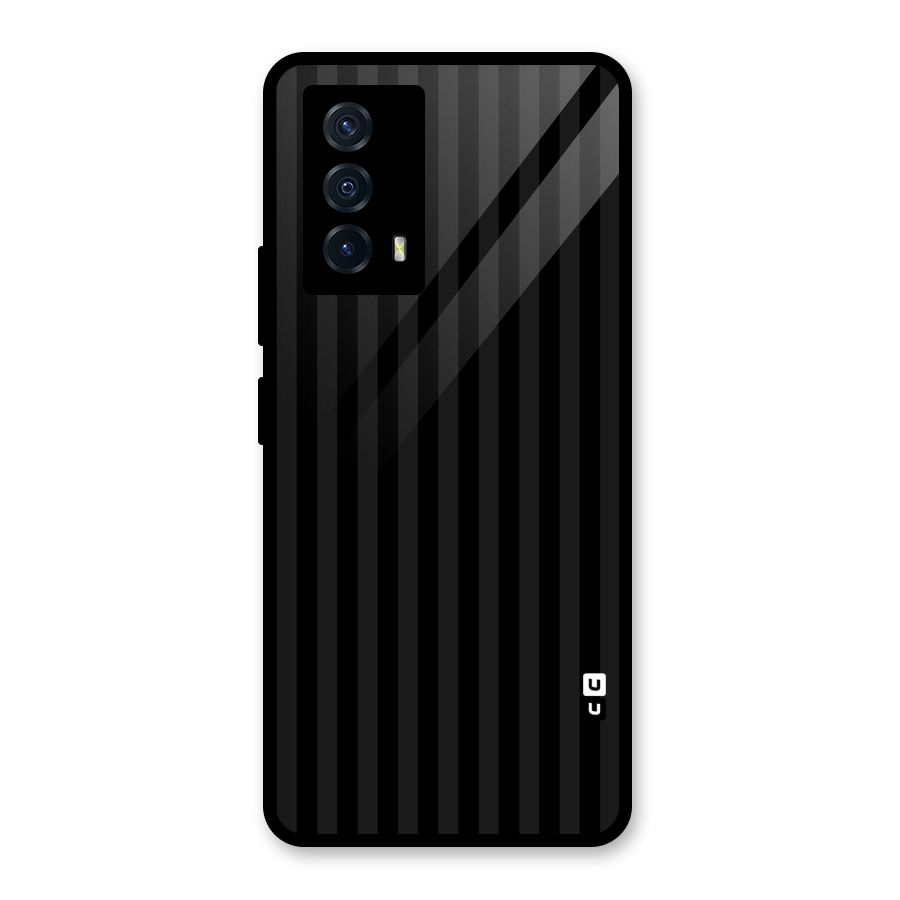Pleasing Dark Stripes Glass Back Case for Vivo iQOO Z5