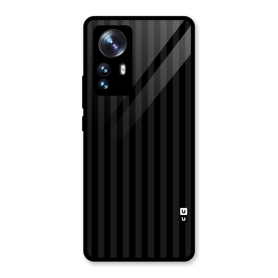 Pleasing Dark Stripes Glass Back Case for Xiaomi 12 Pro