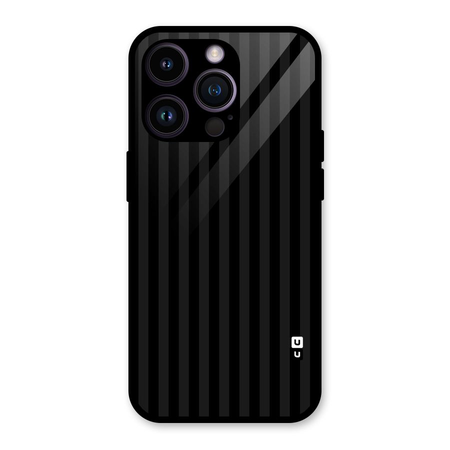Pleasing Dark Stripes Glass Back Case for iPhone 14 Pro