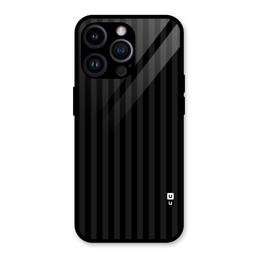 Pleasing Dark Stripes Glass Back Case for iPhone 14 Pro Max