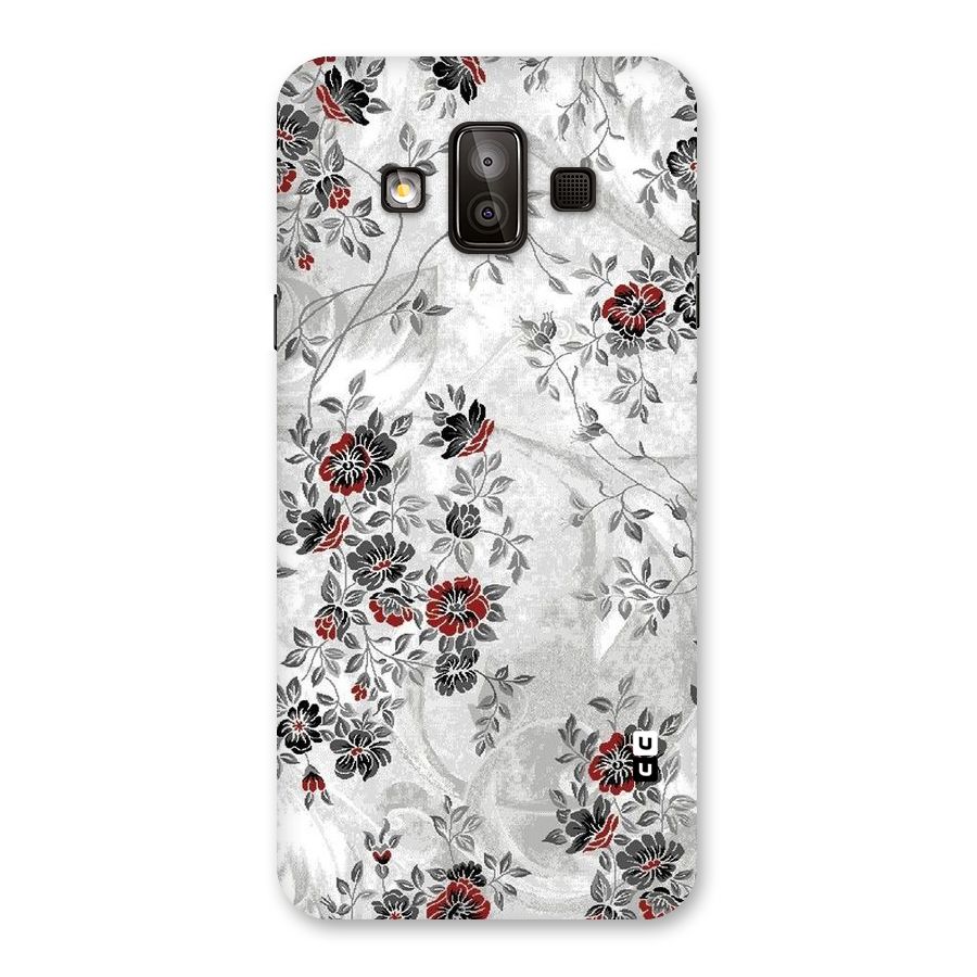 Pleasing Grey Floral Back Case for Galaxy J7 Duo