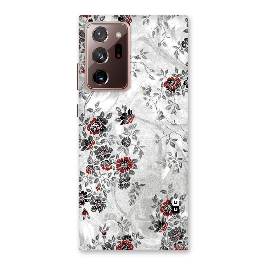 Pleasing Grey Floral Back Case for Galaxy Note 20 Ultra