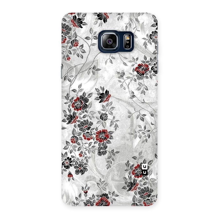 Pleasing Grey Floral Back Case for Galaxy Note 5