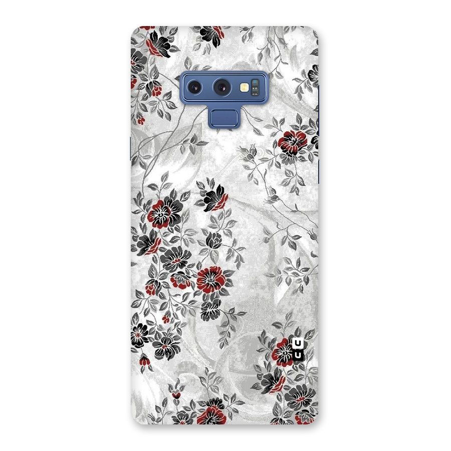 Pleasing Grey Floral Back Case for Galaxy Note 9