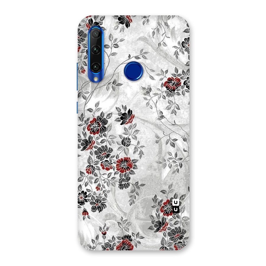 Pleasing Grey Floral Back Case for Honor 20i