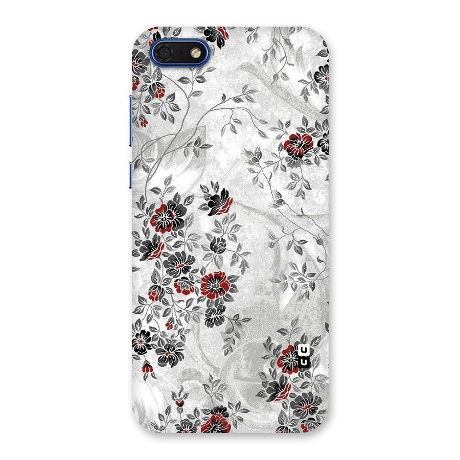 Pleasing Grey Floral Back Case for Honor 7s
